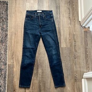 Madewell 10” high rise skinny jeans